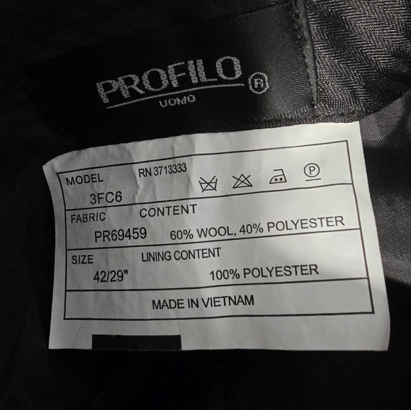 Profilo Men's Size 42/29 Dress Pants - Picture 12 of 13